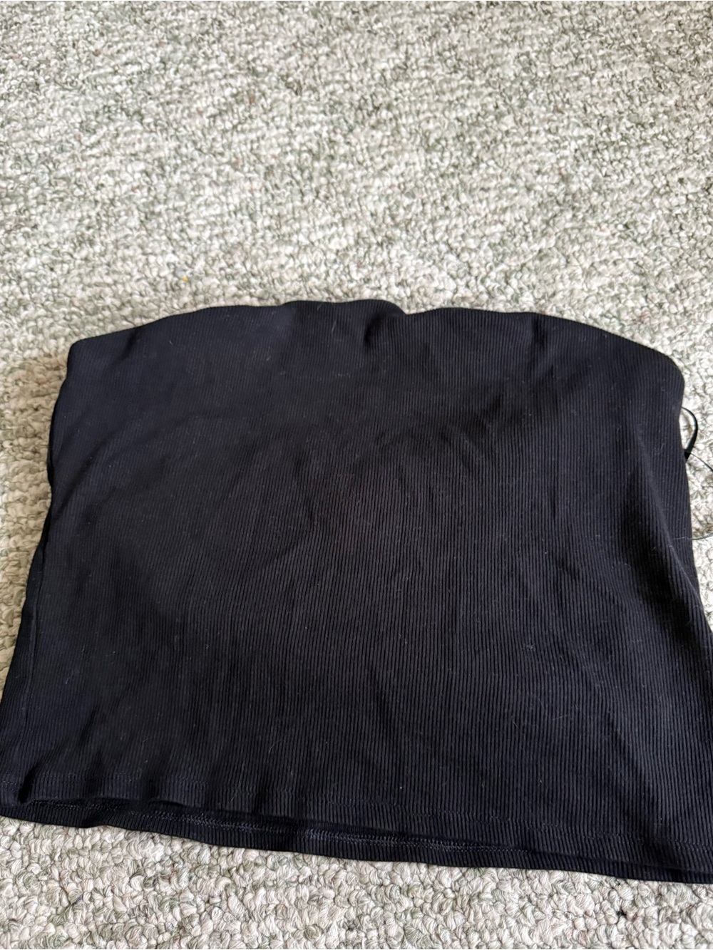 H&M Black Ribbed Strapless Tube Top